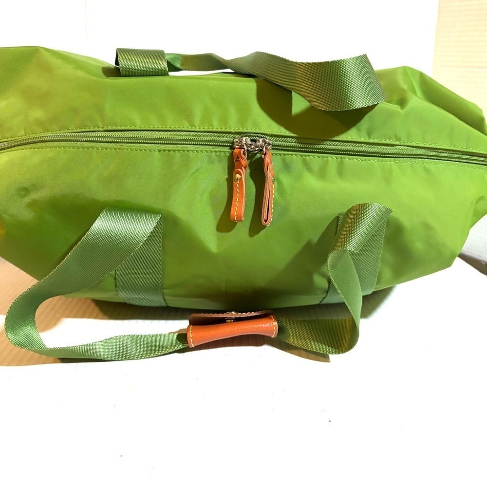 Bric's Vibrant Green Tote with Brown Detail - Picture 8 of 9